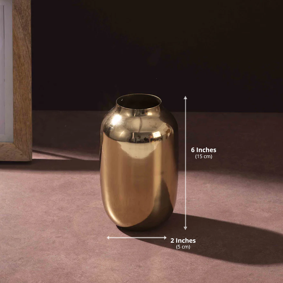 Luxe Gold-Plated Iron Vase