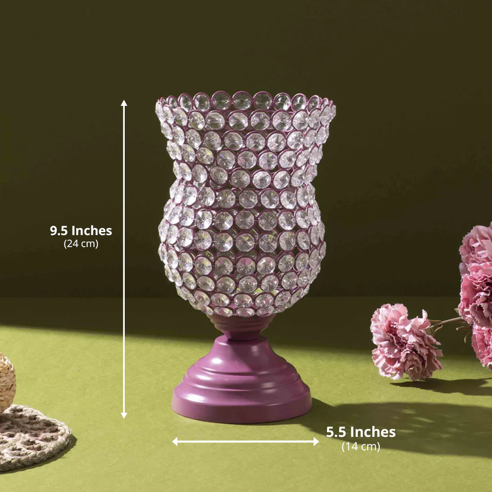 Crystal Rose Blossom Accent (Heather Rose)