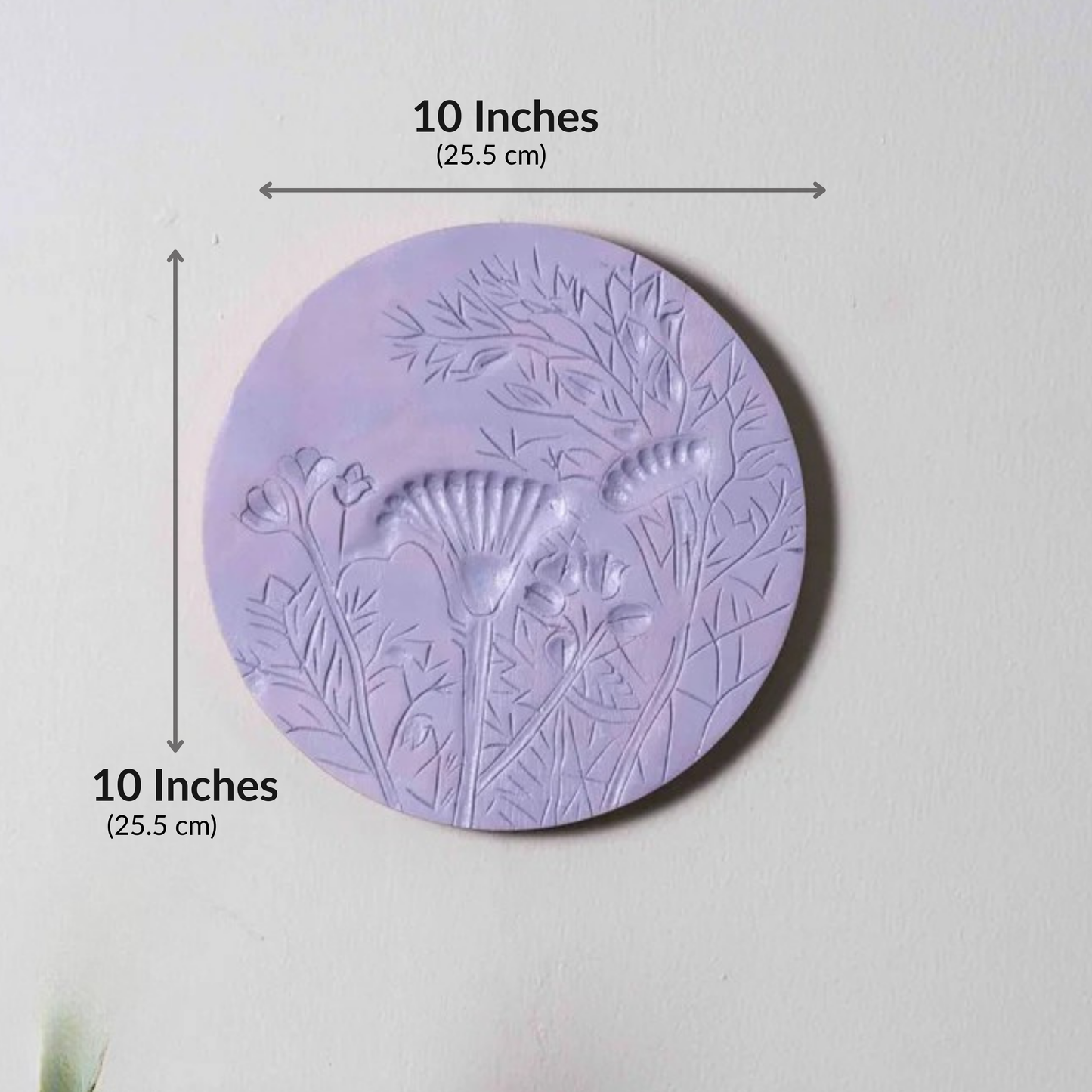 Mauve Garden – Luxury Handcrafted Round Wall Plate