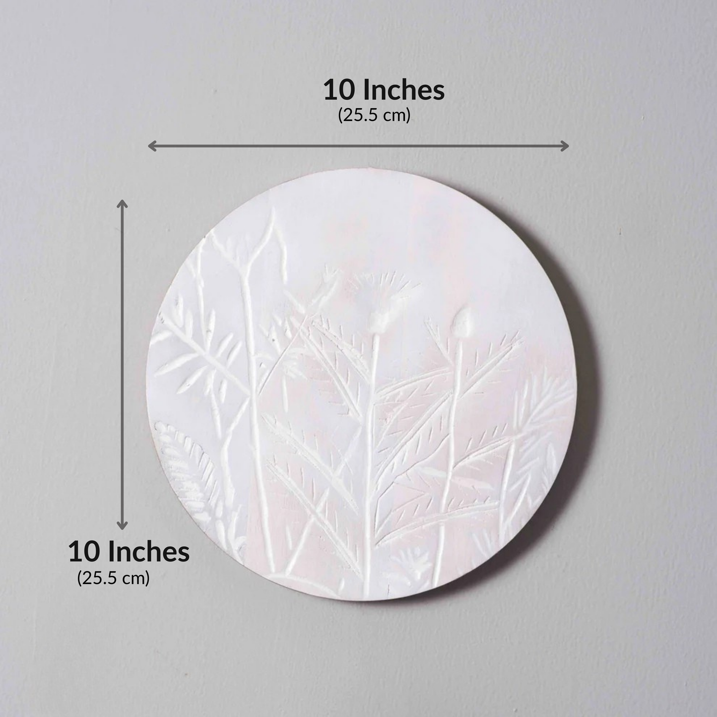 Ethereal Blooms – Handcrafted Round Wall Plate