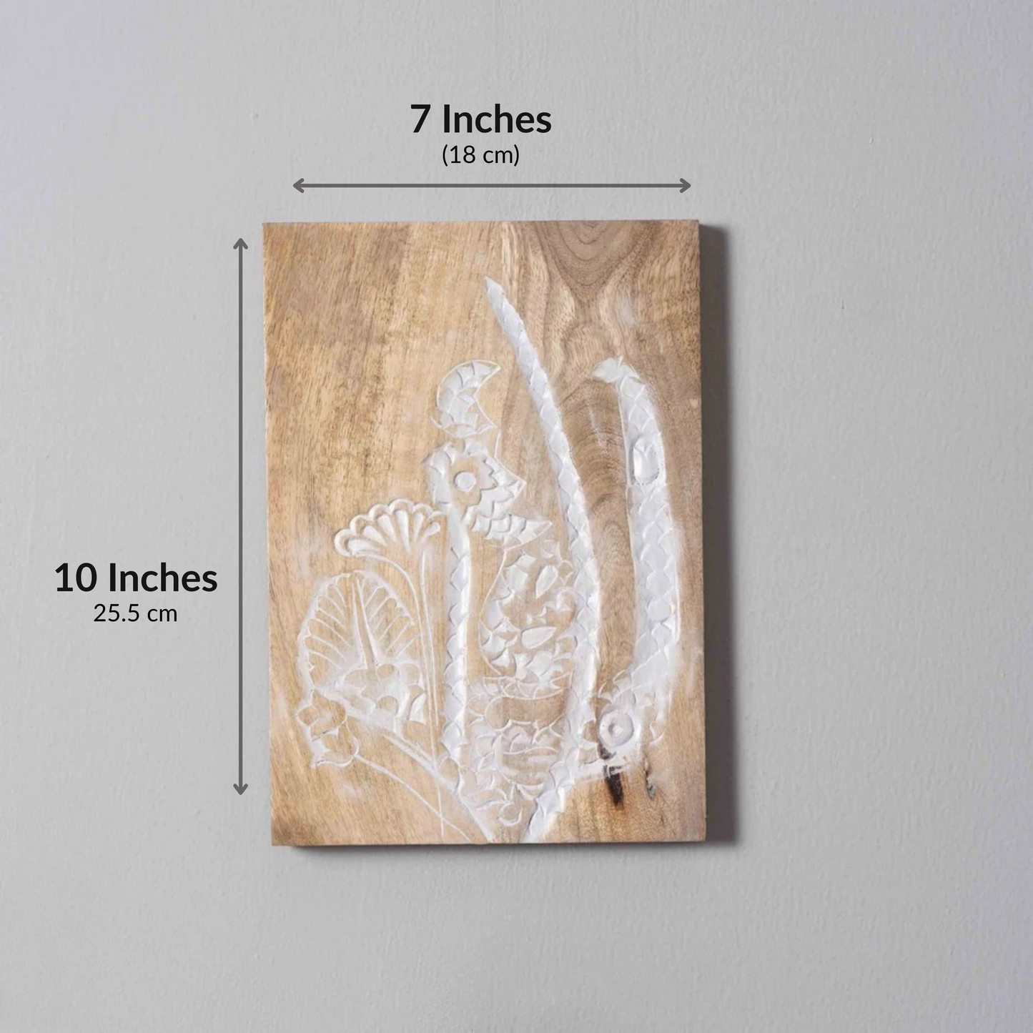 Grande Fleur – Light Wood Carved Luxury Wall Plate