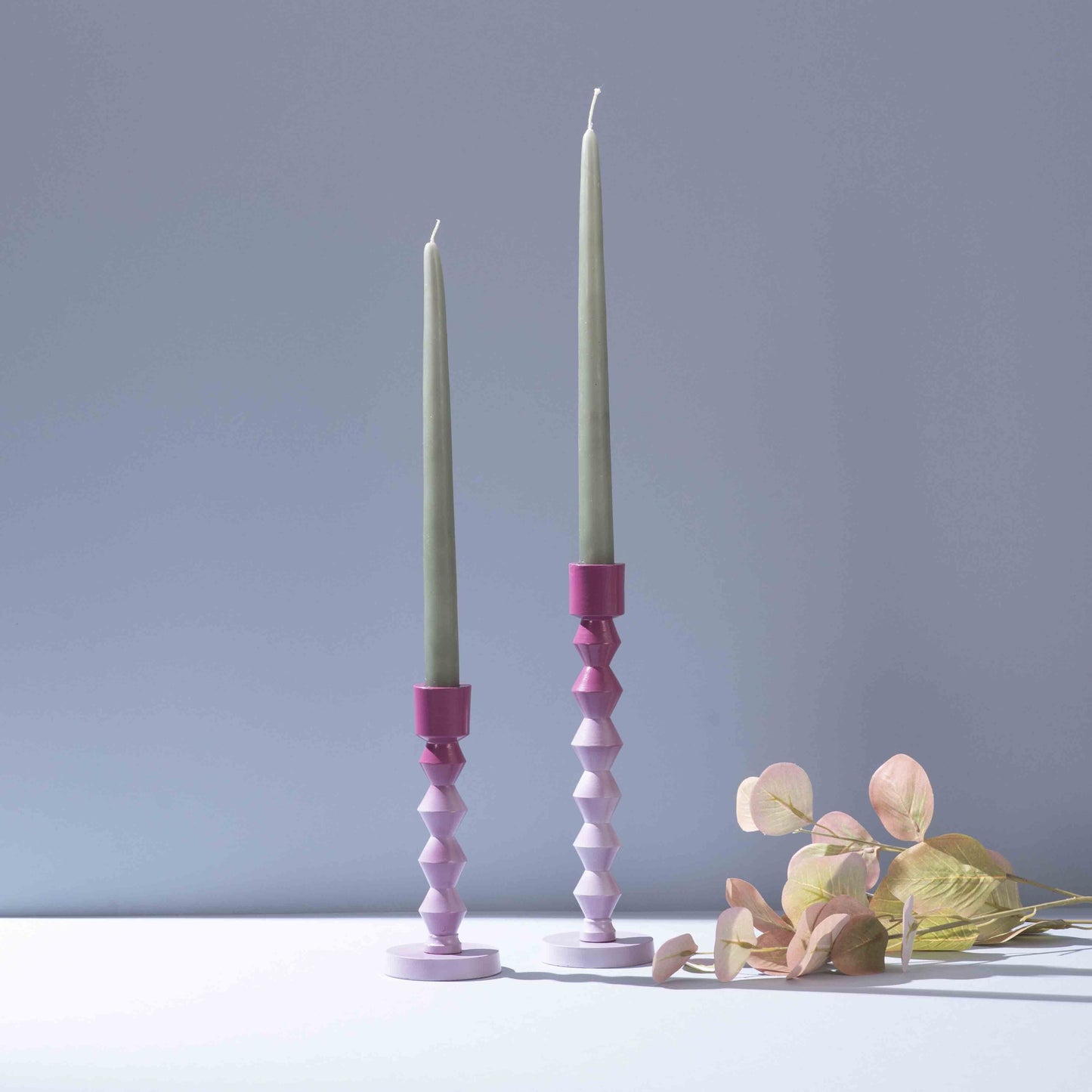 Ombre Prism Aluminum Candle Stands