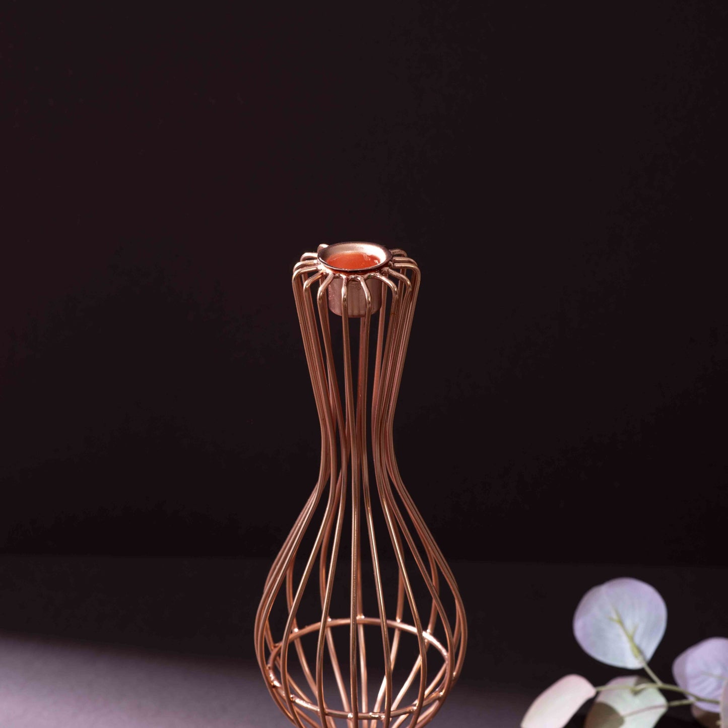 Copper Twist Iron Taper Holder