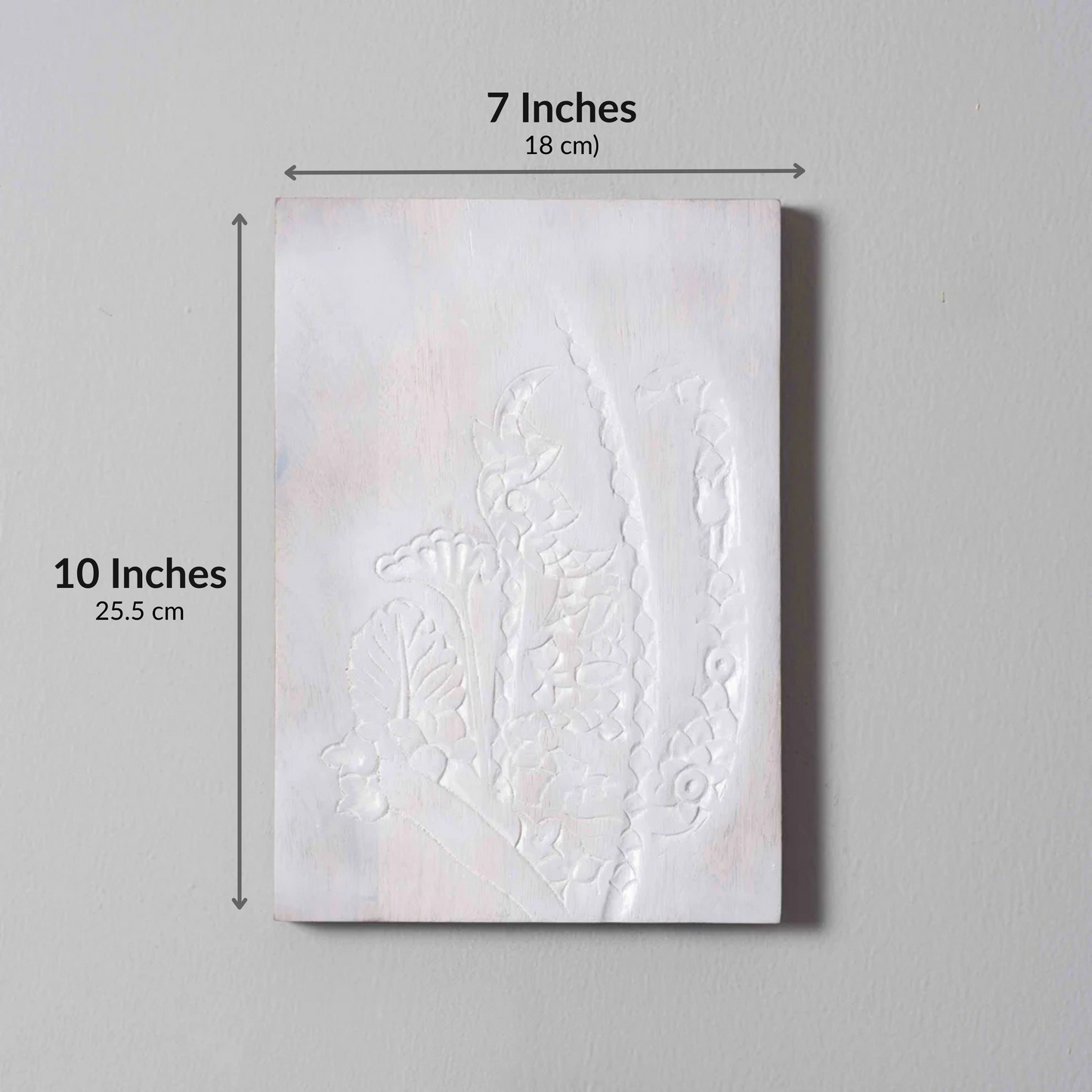 Grande Fleur – Luxury White Carved Wall Plate