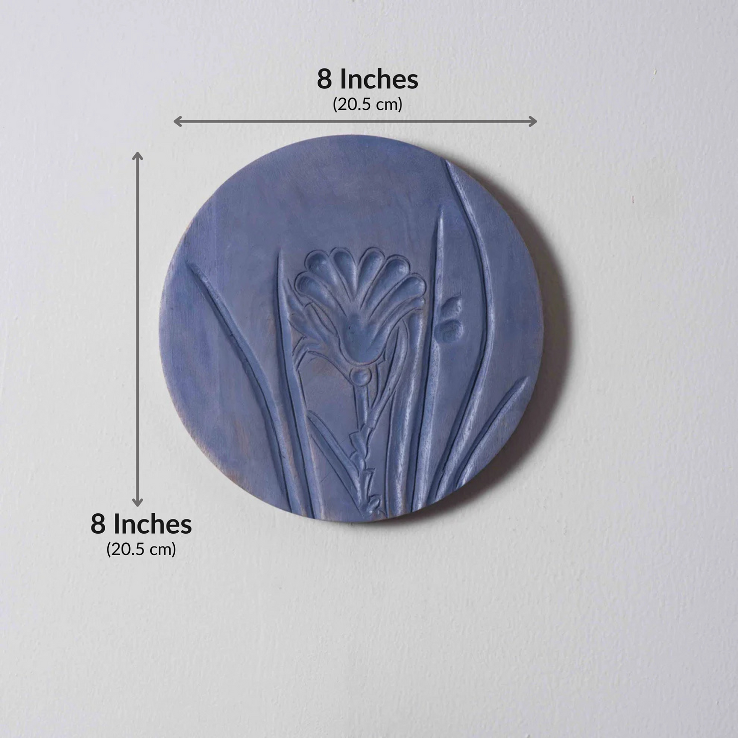 Cerulean Garden – Handcrafted Round Wall Plate