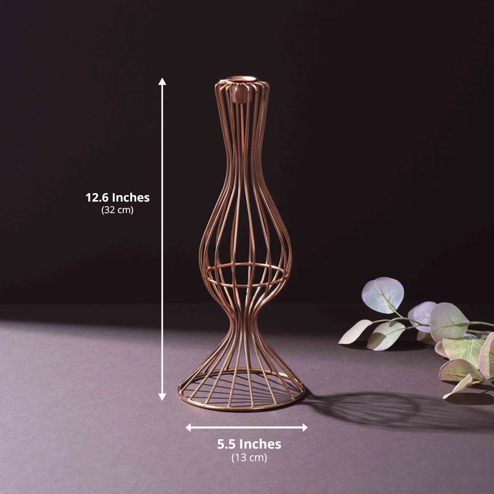 Copper Twist Iron Taper Holder