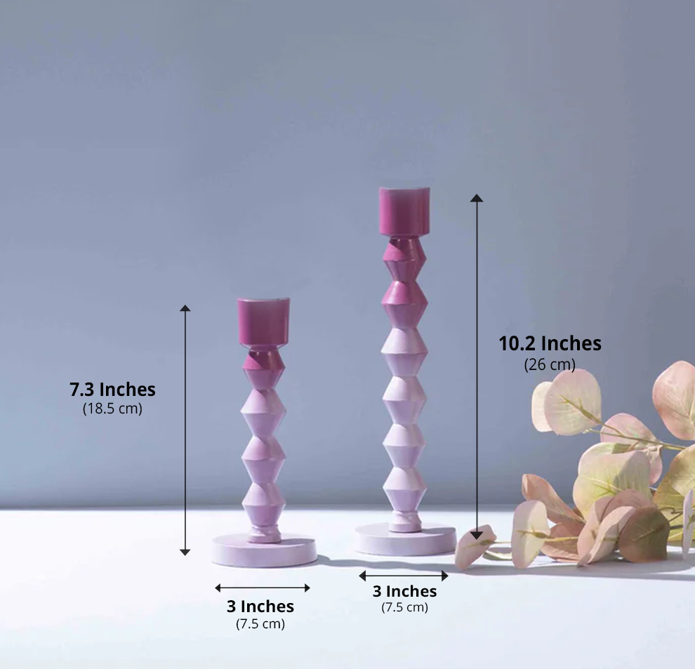 Ombre Prism Aluminum Candle Stands