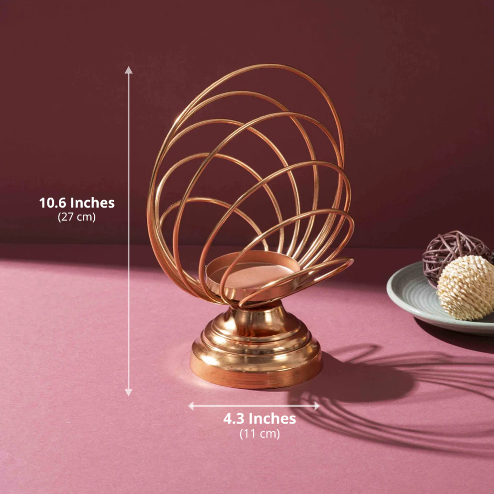 Copper Orb Candle Cradle