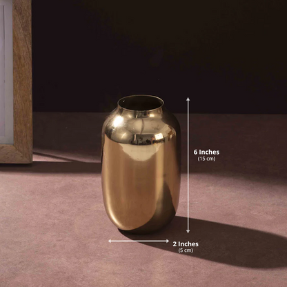Luxe Gold-Plated Iron Vase