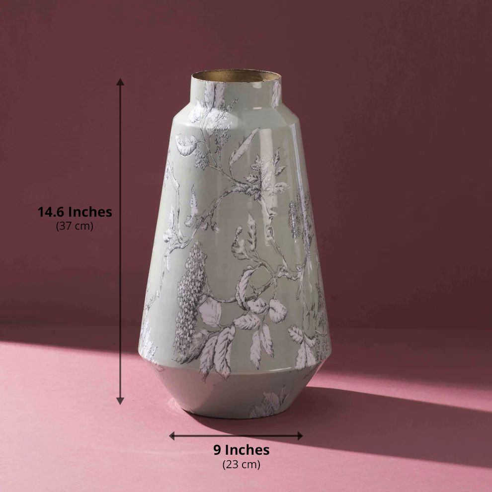 Tranquil Petals Iron Vase