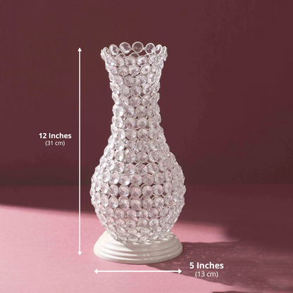 Radiant Crystal Bloom Showpiece (Pristine White)