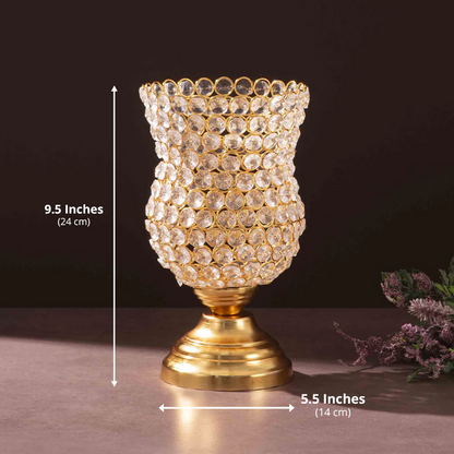 Crystal Rose Blossom Accent (Gold)