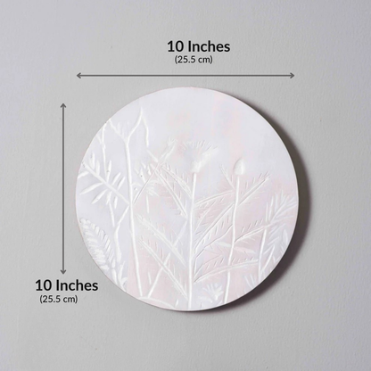 Ethereal Blooms – Handcrafted Round Wall Plate