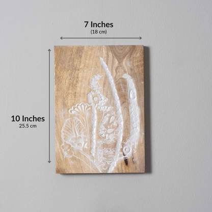 Grande Fleur – Light Wood Carved Luxury Wall Plate