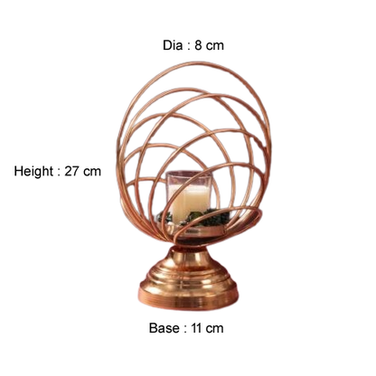 Copper Orb Candle Cradle