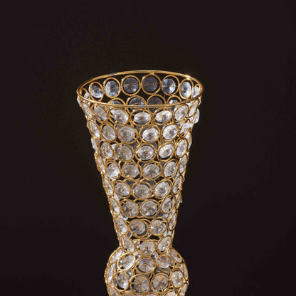 Radiant Crystal Bloom Showpiece (Elegant Gold)