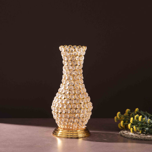 Radiant Crystal Bloom Showpiece (Elegant Gold)