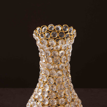 Radiant Crystal Bloom Showpiece (Elegant Gold)