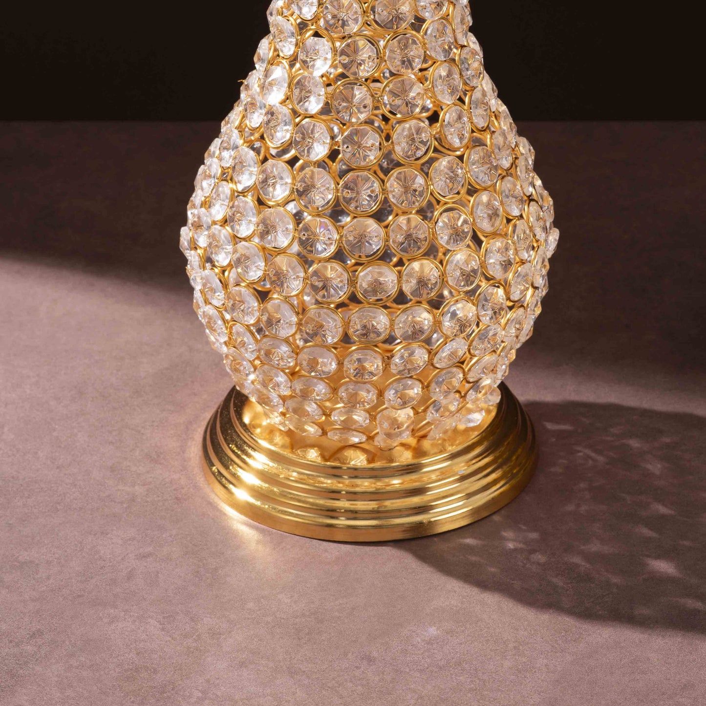 Radiant Crystal Bloom Showpiece (Elegant Gold)