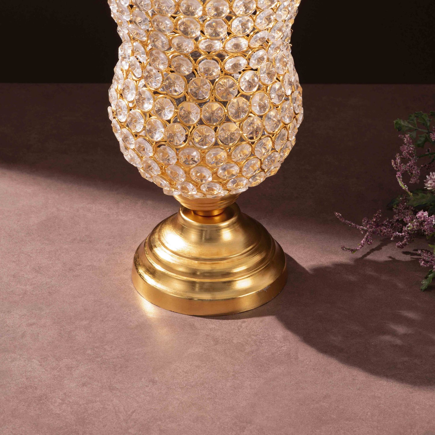 Crystal Rose Blossom Accent (Gold)