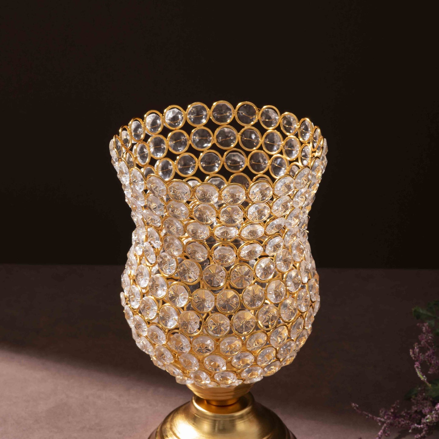 Crystal Rose Blossom Accent (Gold)