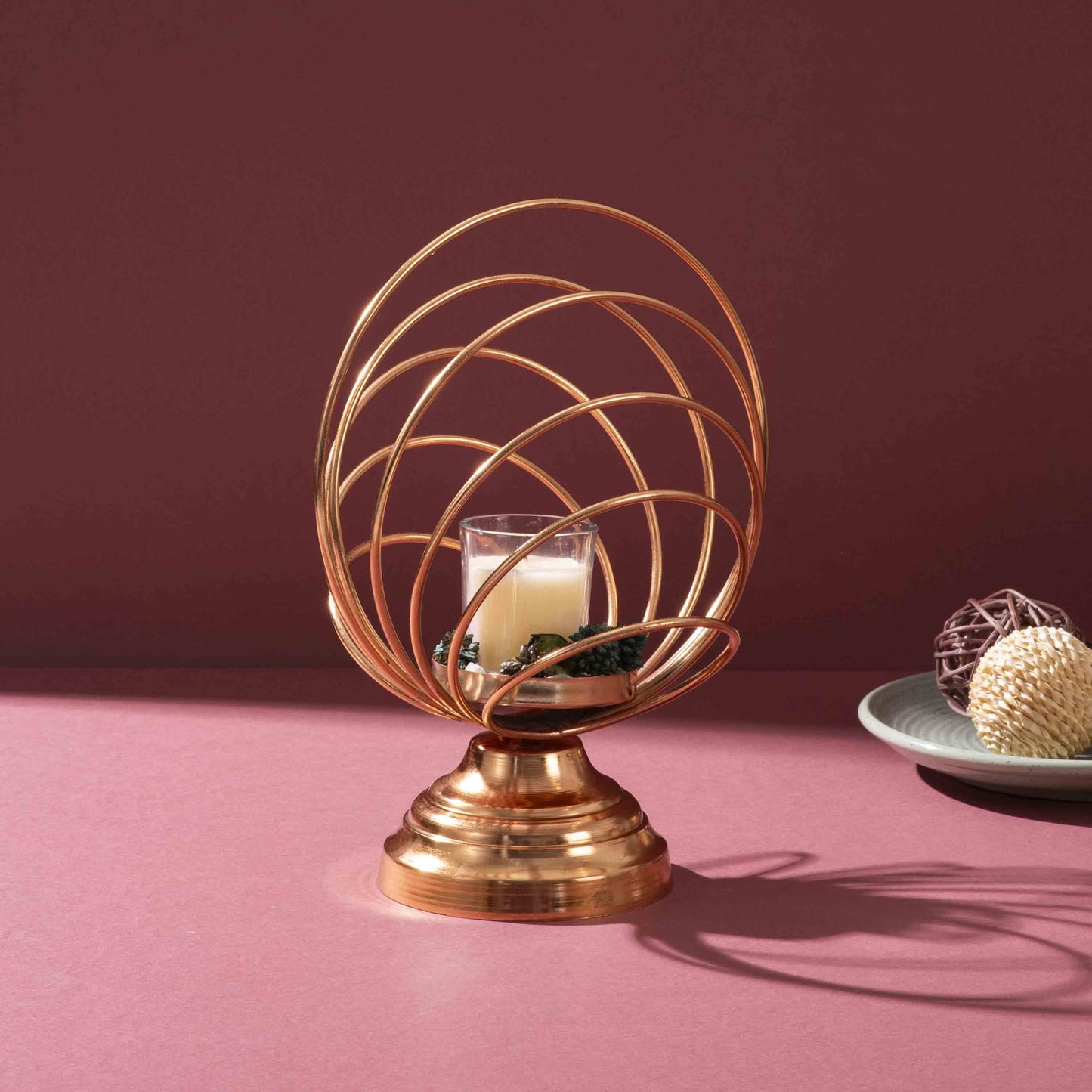 Copper Orb Candle Cradle