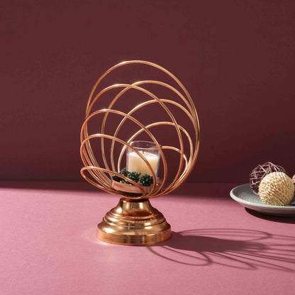 Copper Orb Candle Cradle