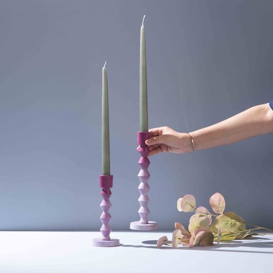 Ombre Prism Aluminum Candle Stands