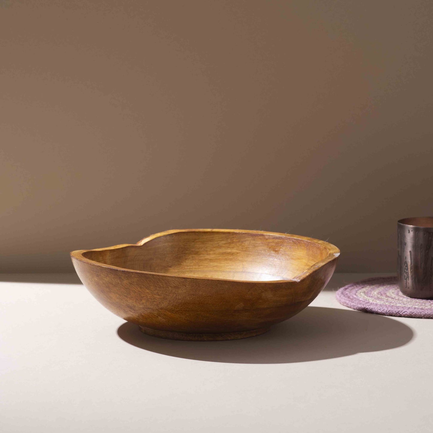 Elegant Curved Wooden Bowl