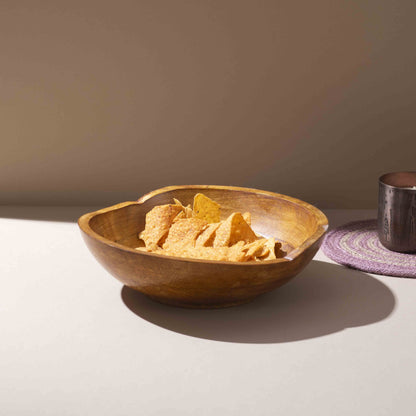 Elegant Curved Wooden Bowl