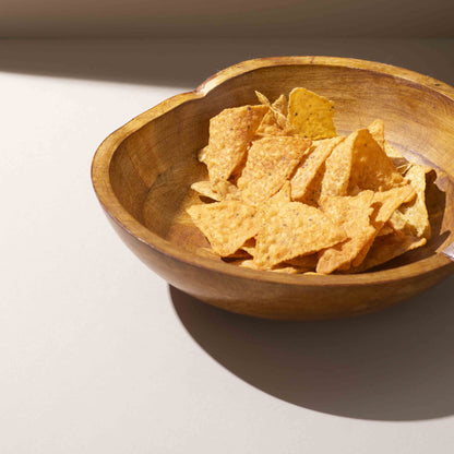 Elegant Curved Wooden Bowl