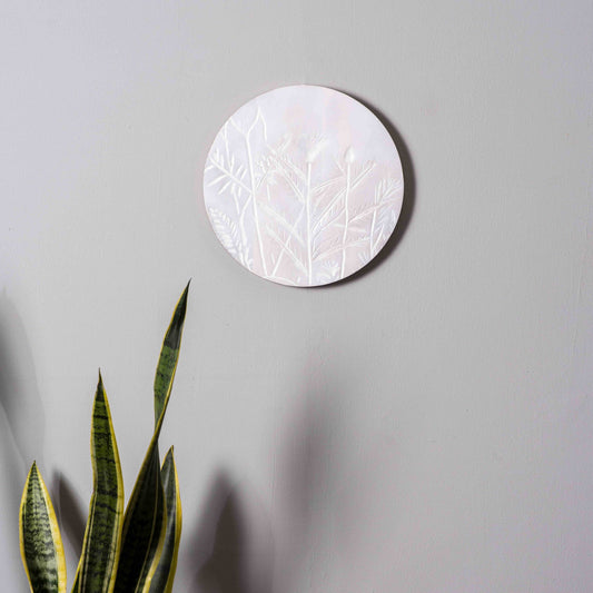 Ethereal Blooms – Handcrafted Round Wall Plate