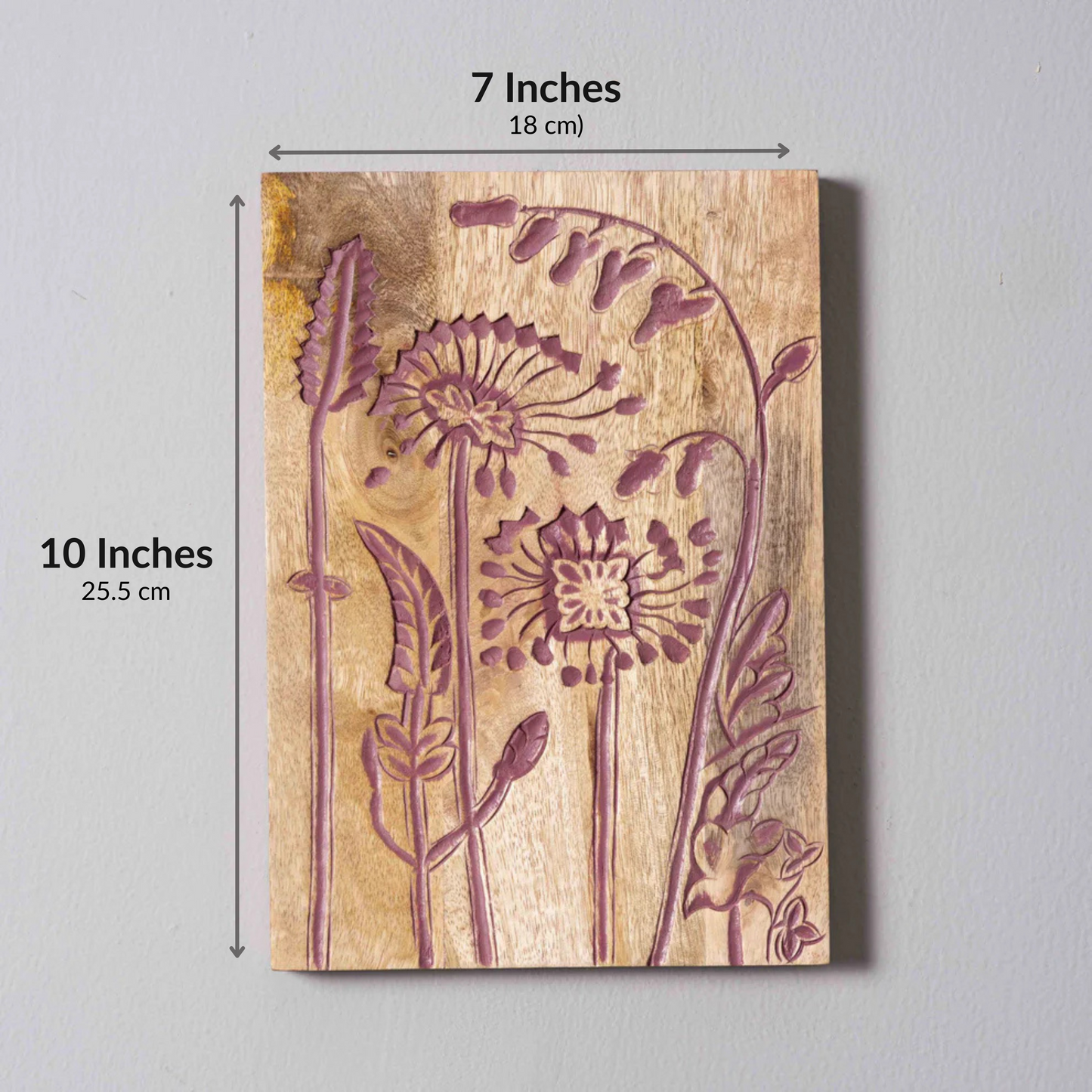 Rustic Charm – Handcrafted Terracotta Leaf and Stem Wall Plate