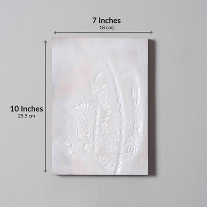 Grande Fleur – Luxury White Carved Wall Plate