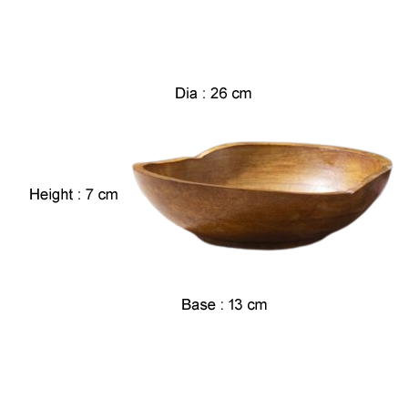 Elegant Curved Wooden Bowl