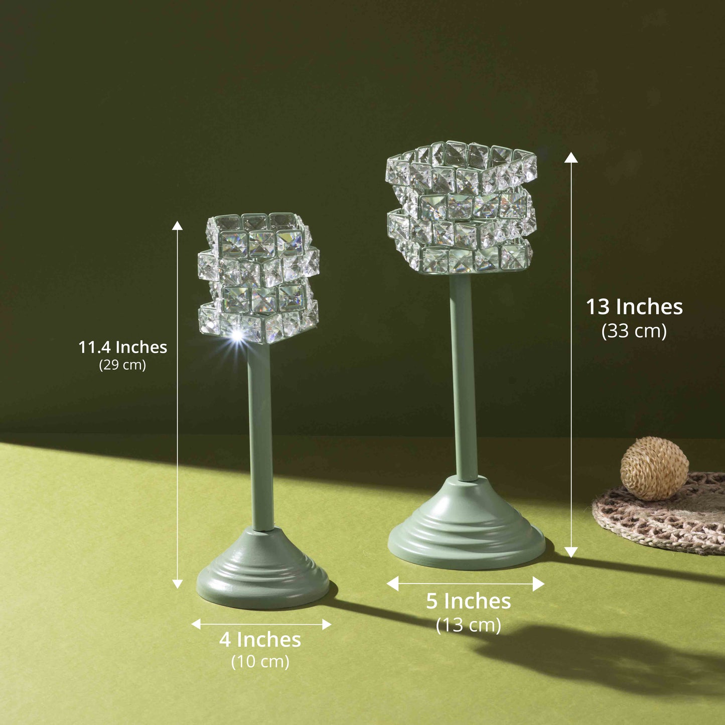 Luxe Prism Stands (Muted Green)