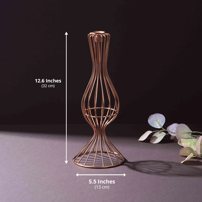 Copper Twist Iron Taper Holder